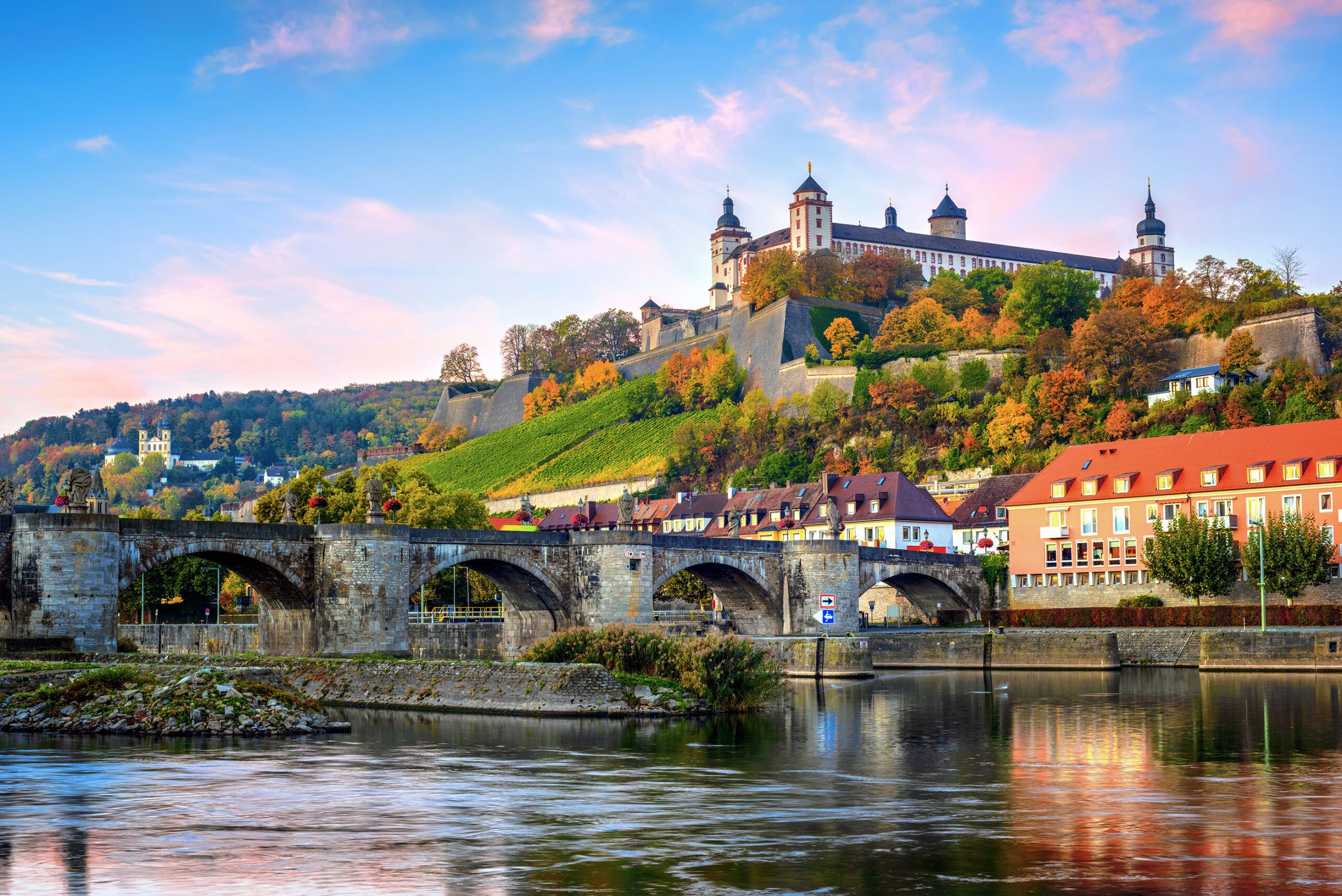 Historical landmarks of Ravensburg in the evening, Germany