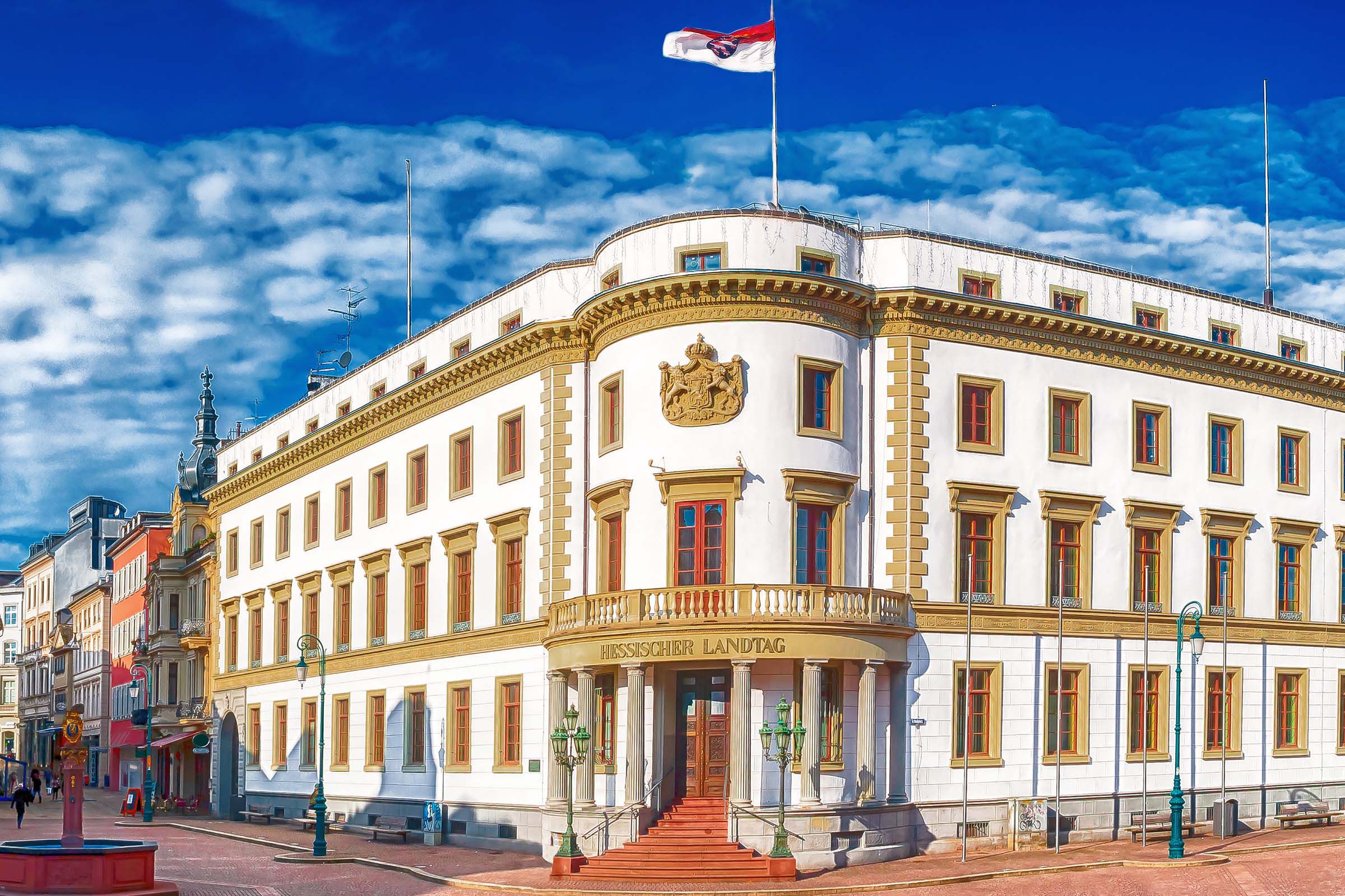 Parlamentsgebäude Hessischer Landtag in Wiesbaden